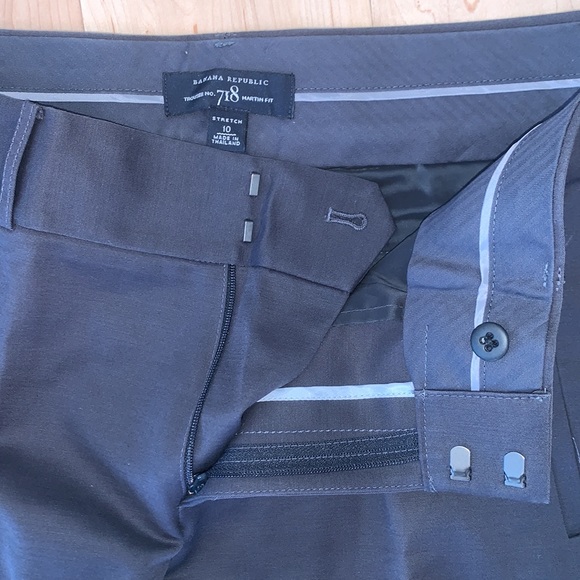 Banana Republic Martin Fit Grey Trouser no. 718 stretch size 10 - Picture 5 of 17